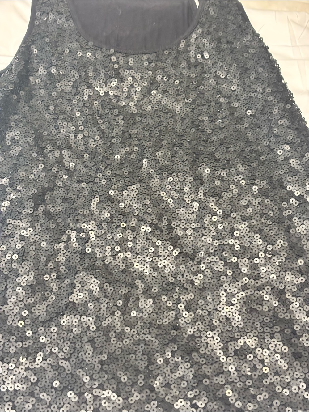 Black Sequin Tank Top - Elegant Evening Women's Top